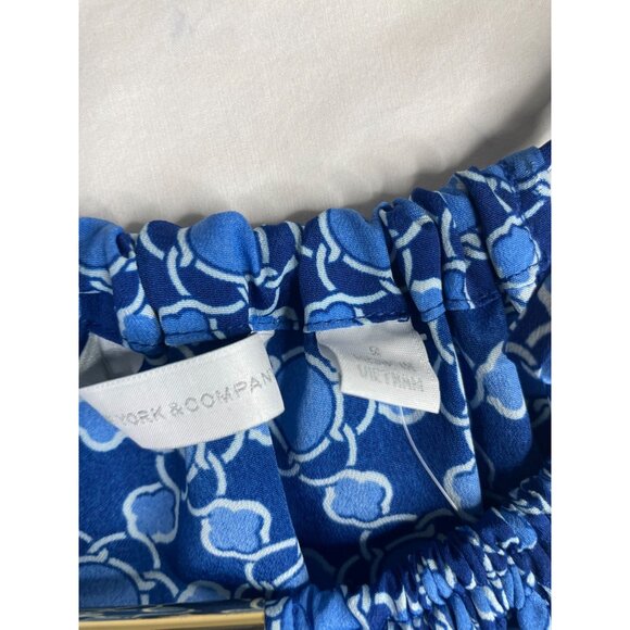 New‎ New York & Company Elastic Waist Top size Small Blue - Picture 2 of 7